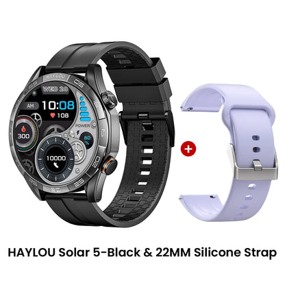 HAYLOU Solar 5 Smartwatch — 1.58" AMOLED, Voice Calling, 24H Health & Sports Tracker for Men
