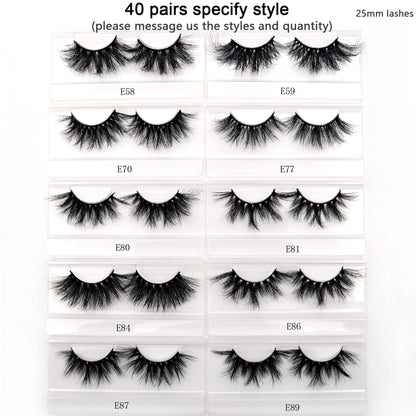 Visofree 3D Mink Eyelashes – 30/40/100 Pairs Handmade Full Strip Lashes with Tray, Cruelty-Free False Lashes for Makeup