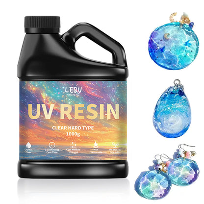 500g/1000g UV Epoxy Resin – High Clarity Fast-Drying Hard Adhesive for Jewelry Making & DIY Craft Supplies