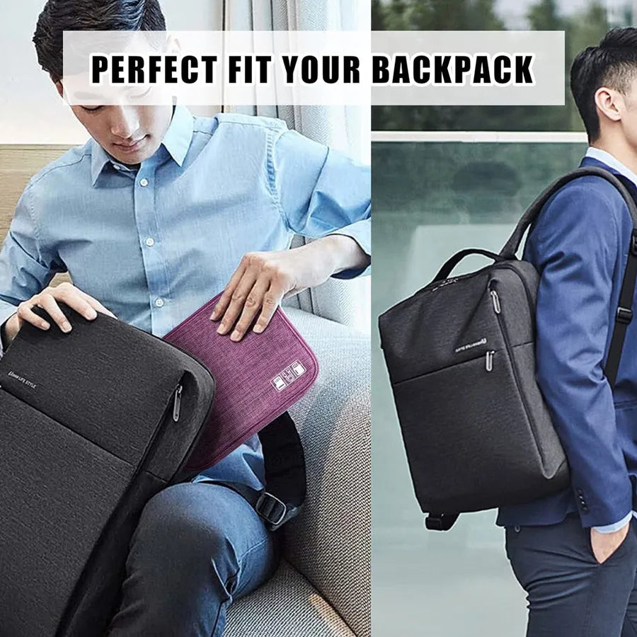Portable Digital Storage Bag – Waterproof USB Cable Organizer Pouch for Electronics & Accessories