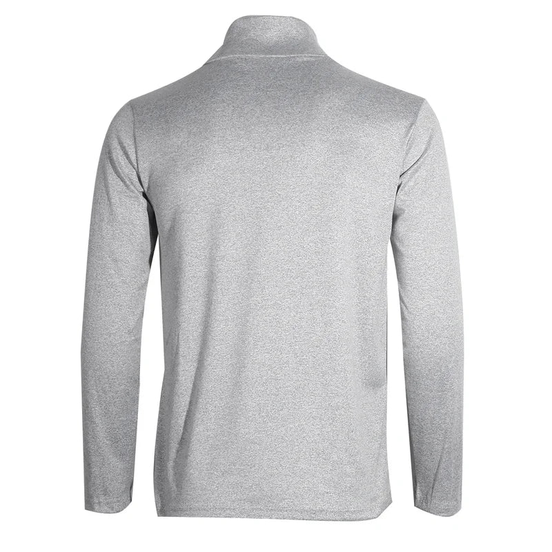 Fashion Men's Casual Slim Fit Turtleneck Pullover - High Collar Basic Tops for Autumn and Spring, Thin Bottoming Plain T-Shirt