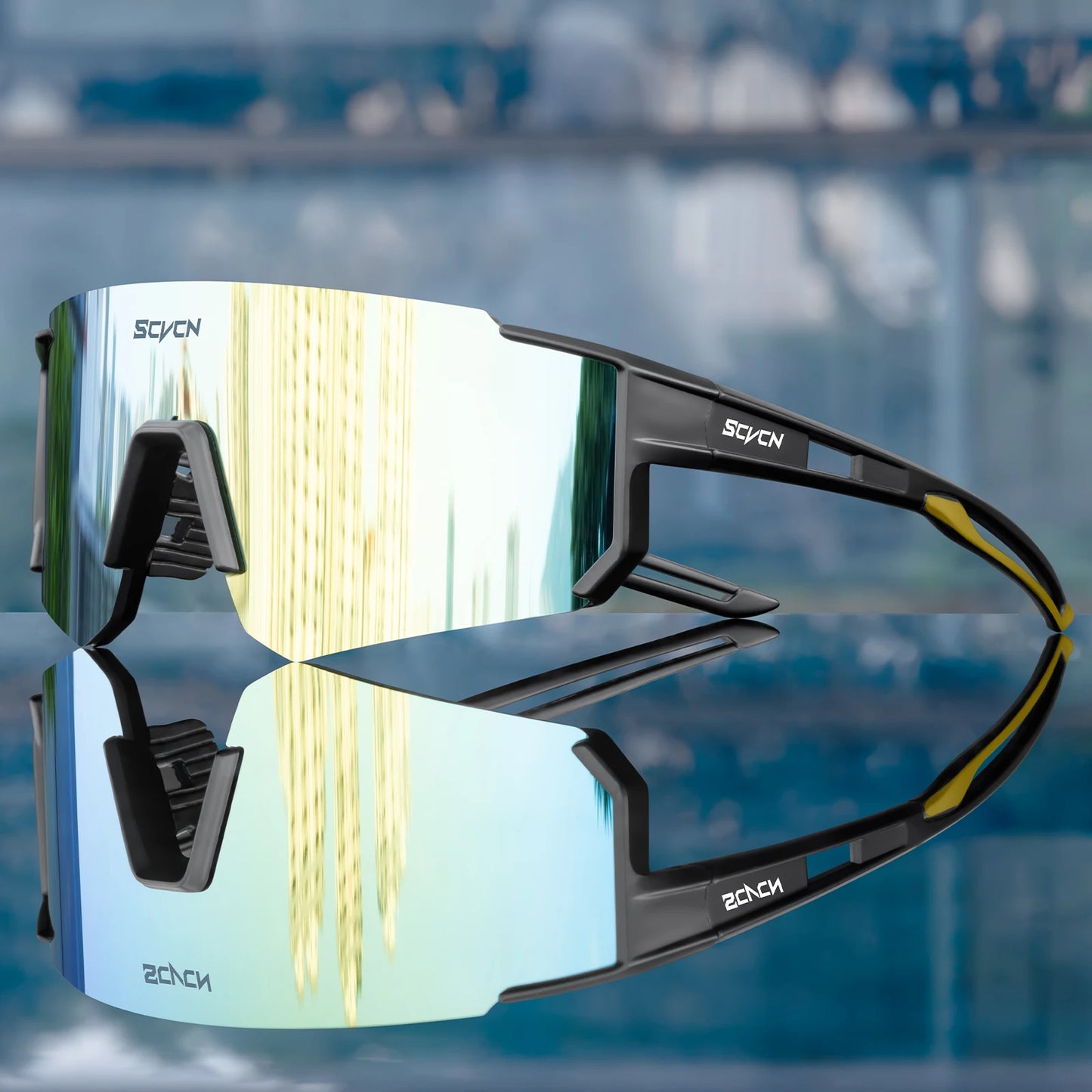 Scvcn UV400 Sports Sunglasses - Fashion Eyewear for Men and Women, Ideal for Biking, Running, Driving and Racing