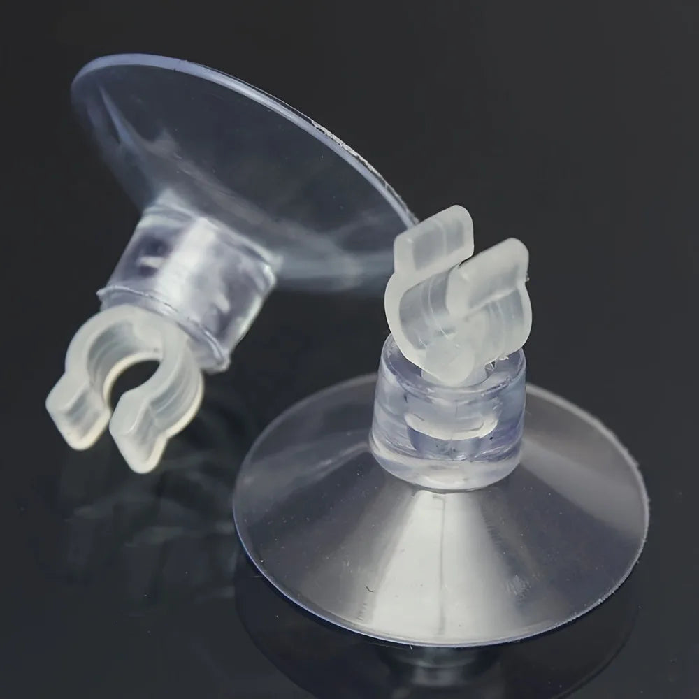 10pcs Rubber Aquarium Suction Cups – Holders for Air Line Tubes, Hoses, and Pumps