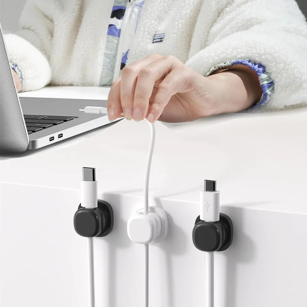 3/6-Piece Household Cable Clamp Kit – Rotatable Anti-Slip Holders for Home, Car & Desk Organization