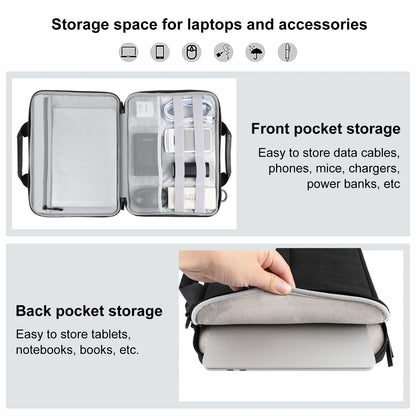 HAWEEL 13-16 Inch Briefcase Crossbody Laptop Bag - Compatible with MacBook, Lenovo ThinkPad, ASUS, HP and More
