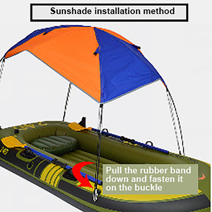 4-Person Boat Sun Shelter – Waterproof UV Protection Canopy for Kayak, Canoe & Inflatable Boat