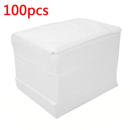 100pcs Disposable White Salon & Massage Table Covers – Breathable Non-Woven Spa & Tattoo Bedsheets