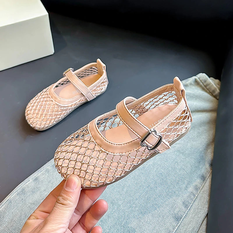 2025 Kids’ Summer Flats – Breathable Princess Shoes for Girls, Soft-Soled, Simple Fashion & Versatile Casual Wear