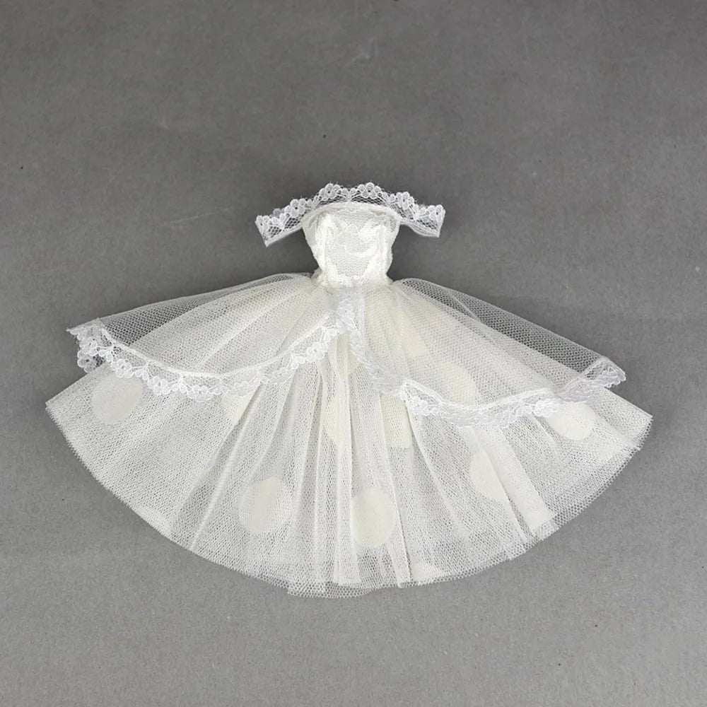 Mini Black Princess Doll Dress – Multilayer Lace Tutu Party Outfit for Blythe & BJD Dolls