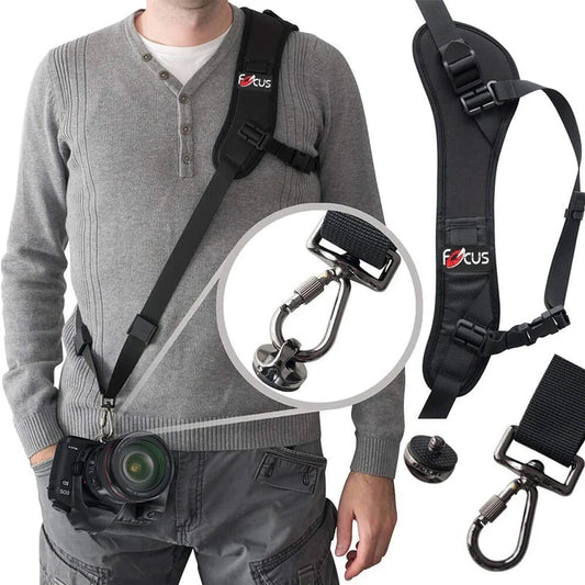 Adjustable Camera Shoulder Sling Strap - Portable Neck Strap for Nikon & Canon Cameras