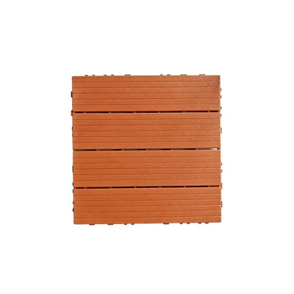 44-Piece Interlocking Patio Deck Tiles - 12x12in Weatherproof Wood-Look Snap-Lock Flooring for Balcony, Garden & Pool