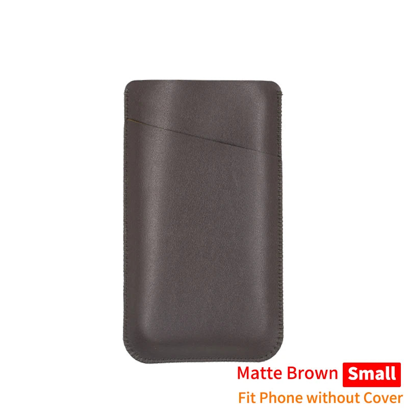 Universal PU Leather Phone Bag - Protective Pocket Wallet Pouch for iPhone 14–17 Pro Max Plus and Samsung Note 20 S21