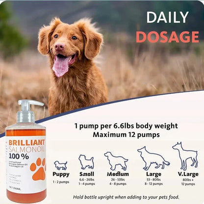 200ml Salmon Fish Oil for Pets – Natural Omega-3 Nutritional Supplement for Dogs & Cats