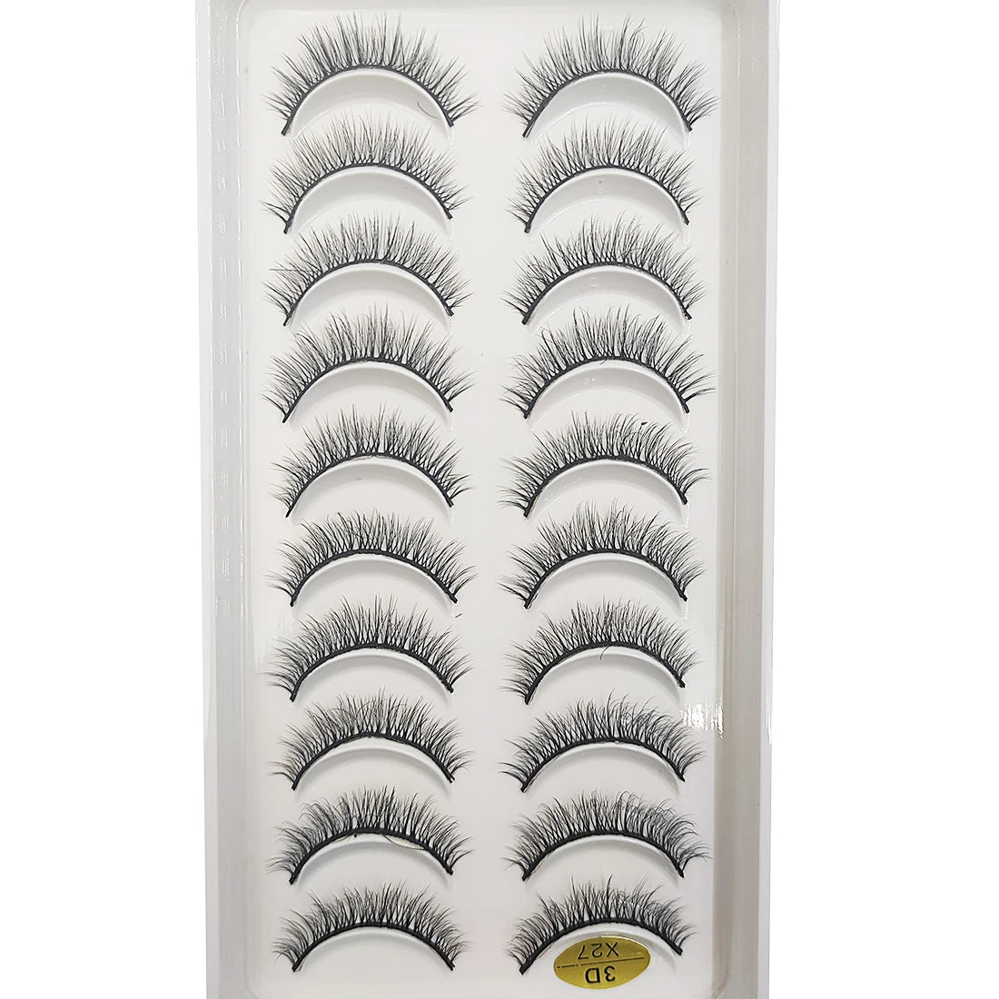 10 Pairs 3D Mink False Eyelashes – Soft Natural Cross Messy Dense Lash Extensions Makeup