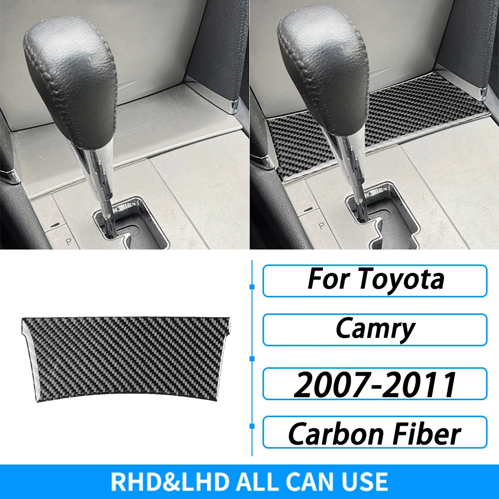 Toyota Camry 2007–2011 Carbon Fiber Interior Trim Set - Center Console, Gear Shift & Air Vent Decorative Covers