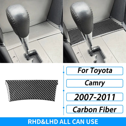 Toyota Camry 2007–2011 Carbon Fiber Interior Trim Set - Center Console, Gear Shift & Air Vent Decorative Covers