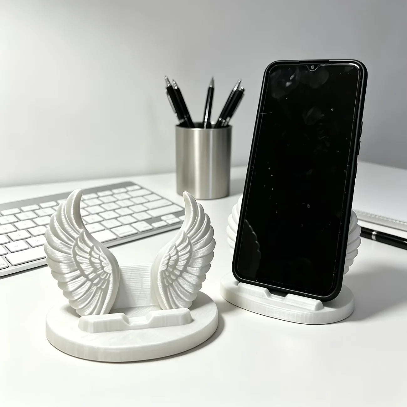 Angel Wings Phone Stand - Creative Nordic Style Desktop Ornament & Mobile Holder