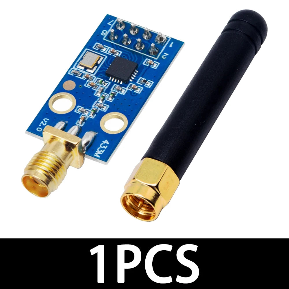 CC1101 433/868MHz Wireless Transceiver Module – 10mW Long Range (300–1000m) with SMA Antenna for Arduino