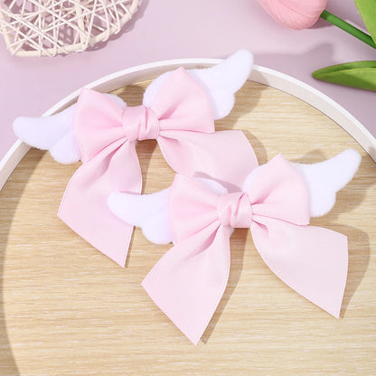 Angel Wings Bow Hair Clips - 2PCS Cute Fluffy Magical Girl Hair Accessories