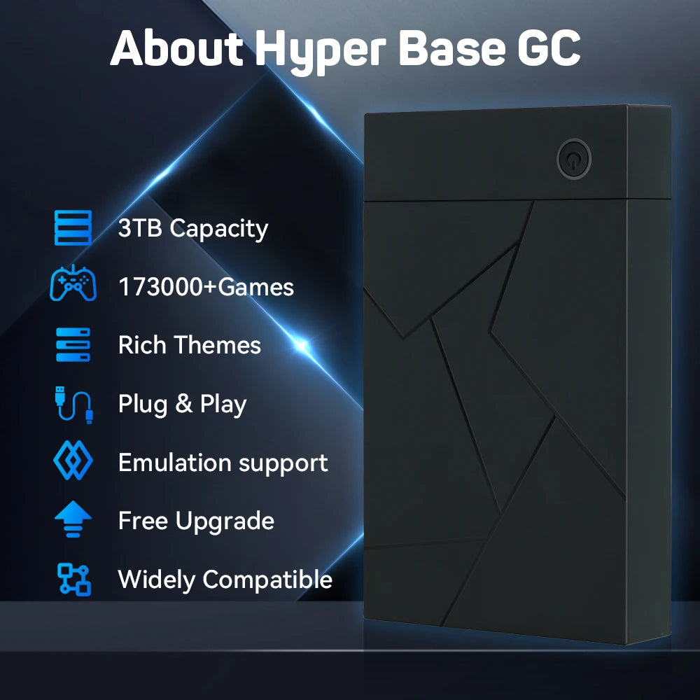 3TB Portable Gaming HDD – 17,300+ AAA/3D/Retro Games for PS4/PS3/PS2/Switch/Wii with LaunchBox/Retrobat/Playnite