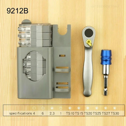 Mini Ratchet Wrench & Screwdriver Bit Set - Multifunctional Slotted & Phillips Repair Hand Tool Kit
