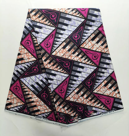 African Real Wax Print Fabric - 100% Cotton Nigerian Ankara Sewing Material for Party Dresses