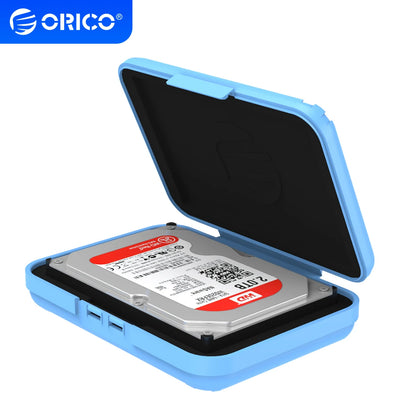 ORICO 3.5" HDD Protective Case – Dustproof & Waterproof SATA Storage Box, Portable Hard Drive Caddy Cover