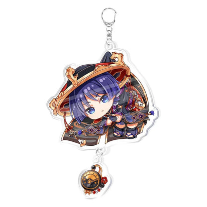 Genshin Impact Keychain – Acrylic Figure & Metal Holder Key Ring for Kids, Girls & Men