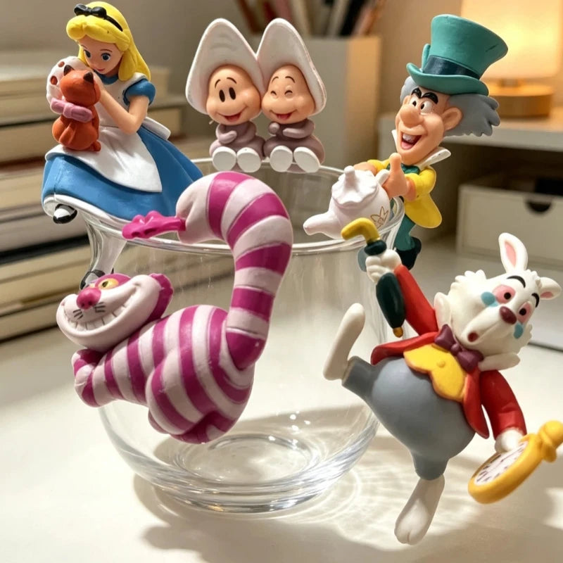 Alice’s Blind Box Mini Figures - Handmade Cartoon Desktop Decorations & Surprise Collectible Souvenirs, 8-Piece Set