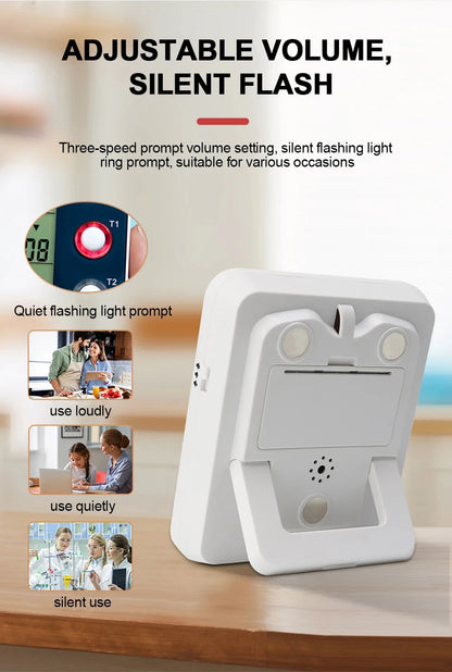 3 Channel Digital Kitchen Timer – Count Up/Down with LCD Display, Adjustable Volume & Mute Flashing Alarm