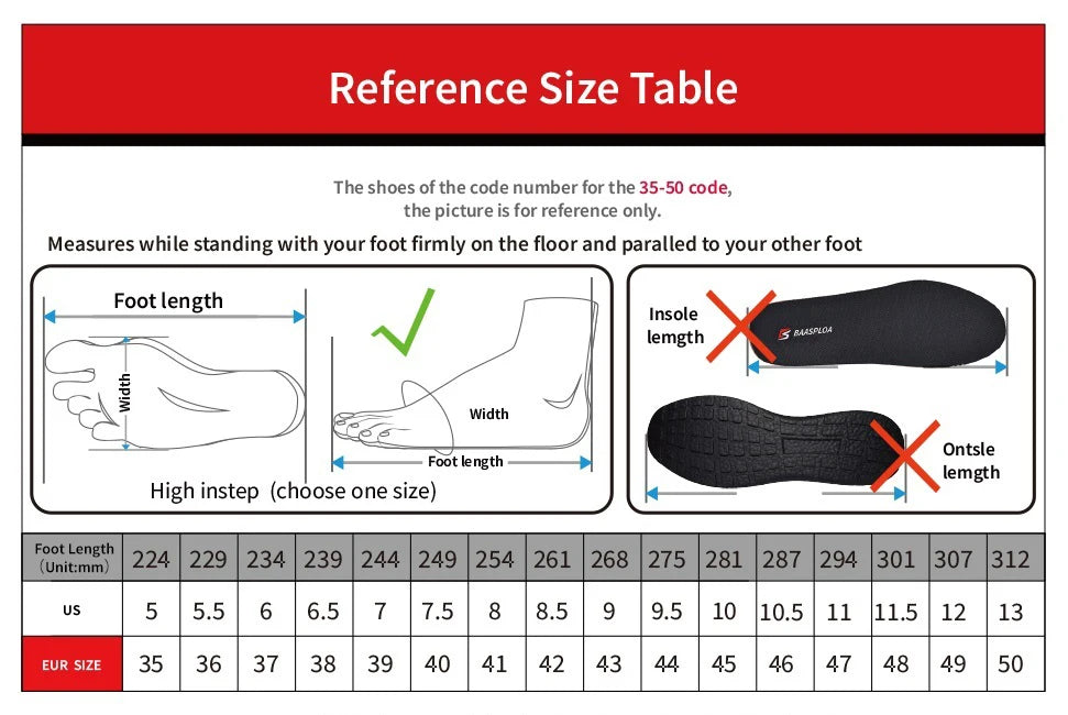 Baasploa Men's Waterproof Hiking Shoes – Anti-Skid, Wear-Resistant Outdoor Sneakers for Travel & Sports