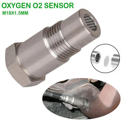 Universal Extension Filter Oxygen O2 Sensor Connector – Steel Thread Adapter Extender Spacer, 1.5 Stainless L0L3