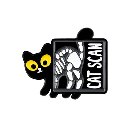 Cute Black Cat Enamel Pin – Animal Brooch Lapel Pin for Backpack, Clothing, Witch Jewelry & Halloween Gifts