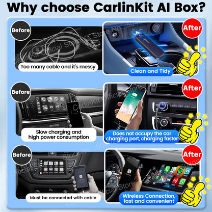 CarlinKit 5.0 Mini 5 Pro — Wireless CarPlay & Android Auto USB Dongle with WiFi & Bluetooth