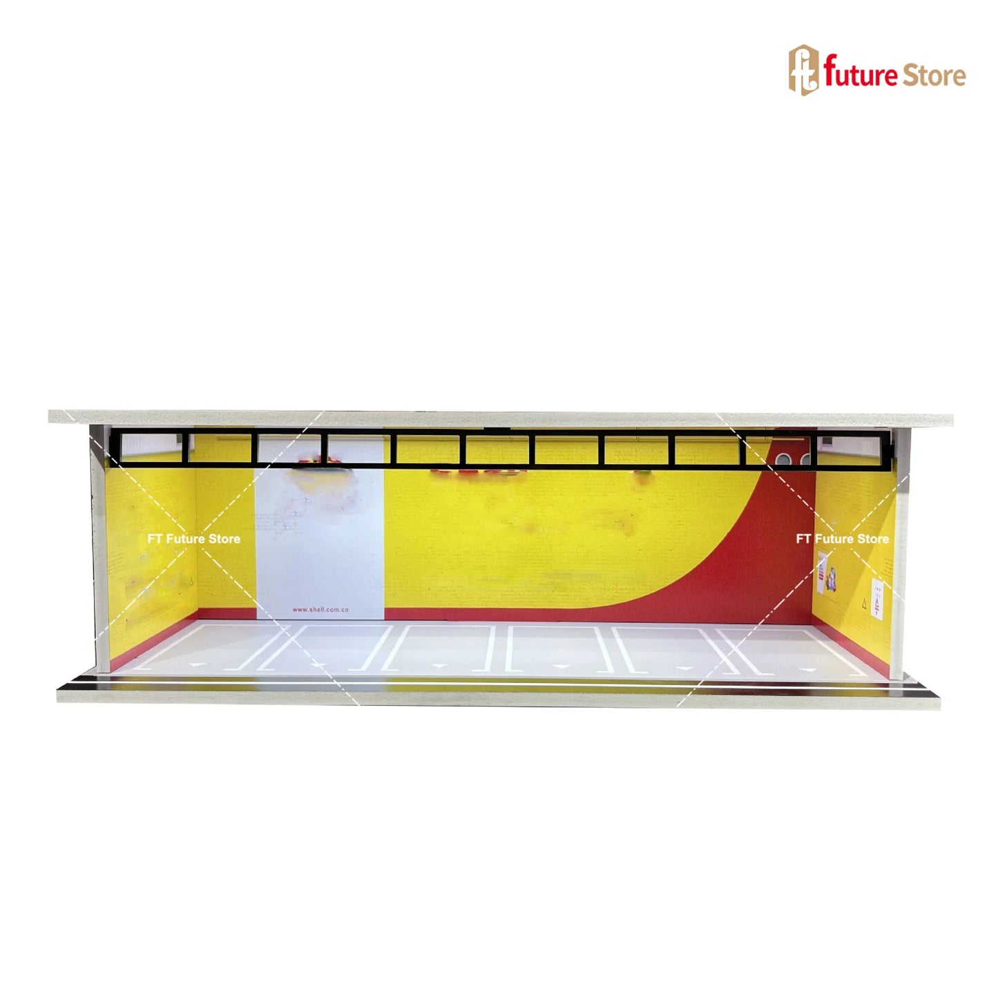 1:64 Scale Garage Scene Model with Lights – Assembled Parking Lot Diorama for Miniature Car Display
