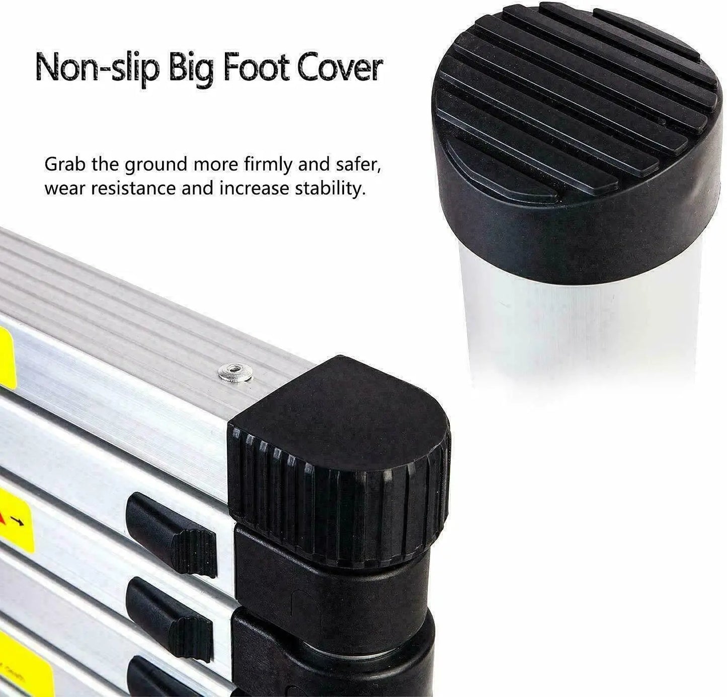 5+6 Step Telescopic Ladder – Multi-Purpose Folding Aluminium Ladder, Extendable & Portable Stair Ladder for Home & Work Use