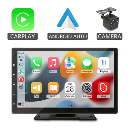 9-Inch Car Radio Multimedia Player — IPS Touch Screen with CarPlay, Android Auto, Bluetooth, AUX & MirrorLink Universal