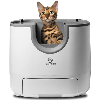 Self-Cleaning Cat Litter Box – Open-Top, Extra Large Capacity with Safety Sensors for Multi-Cat Homes