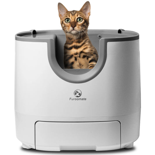 Self-Cleaning Cat Litter Box – Open-Top, Extra Large Capacity with Safety Sensors for Multi-Cat Homes