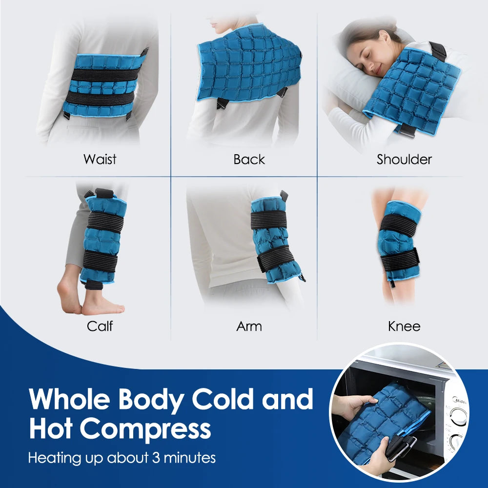 Self-Absorbent Ice Bandage — Reusable Hot & Cold Compress Pad for Arm, Leg, Knee, Ankle & Shoulder