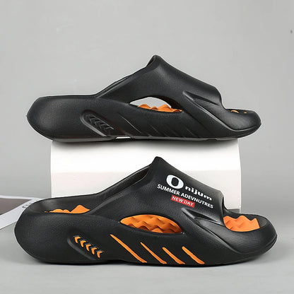 2024 Men’s Massage Slippers – Comfortable Indoor/Outdoor Slides & Beach Sandals, Sizes 38-47