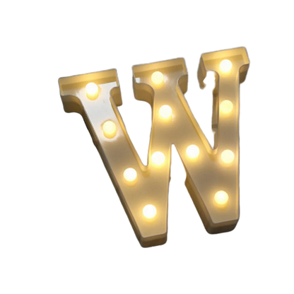 LED Number & Letter Night Light - Luminous A-Z Alphabet & 0-9 Lamp for Party and Wedding Decor
