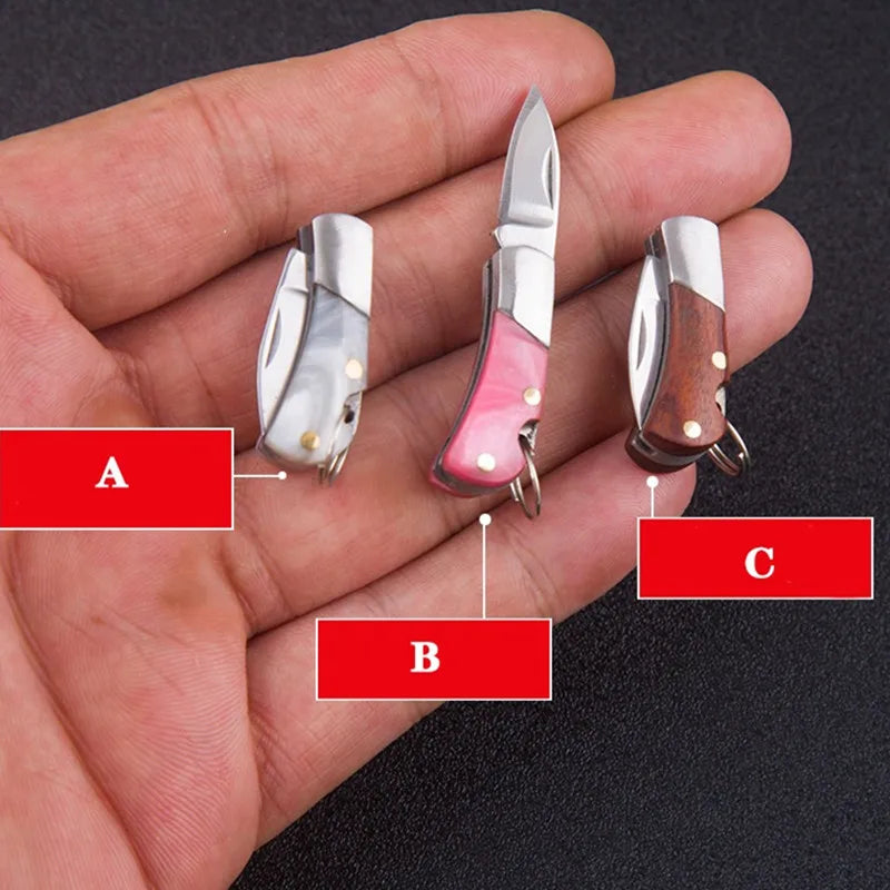 Mini EDC Folding Knife - Sharp Camping and Outdoor Pocket Tool, Key Pendant Gift for Dismantling and Express Cutting