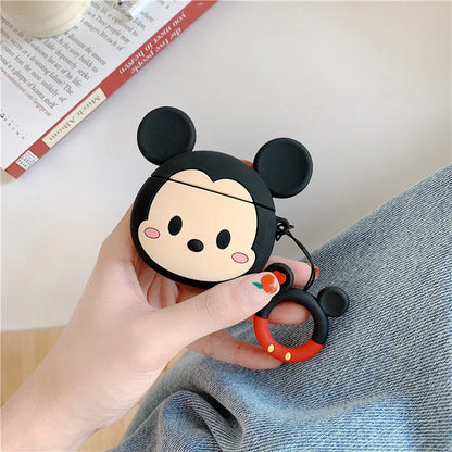 3D Cartoon Silicone Case for AirPods 1/2/3 & Pro/Pro 2 — Protective Wireless Earphone Cover with Hook