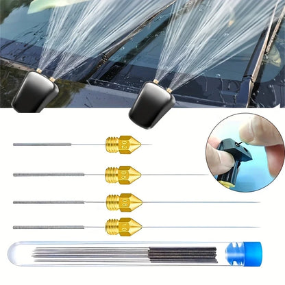 10-Piece Stainless Steel Cleaning Nozzle Kit - 3D Printer, Gas Stove, Shower & Window Cleaning Tools