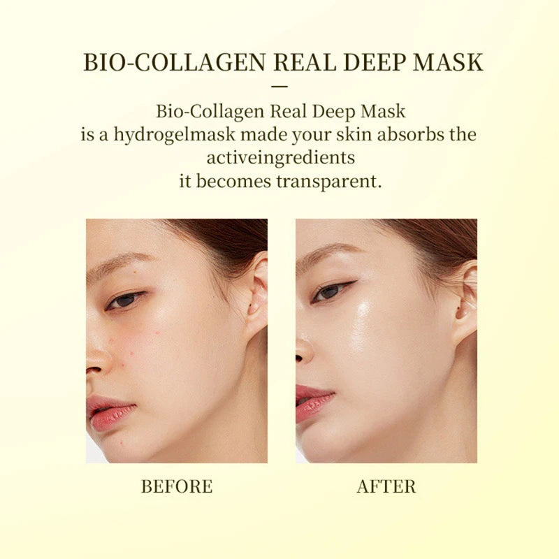 Bio Collagen Facial Mask – Deep Hydrating, Pore Shrinking Overnight Moisturizer Brightening Korean Skincare