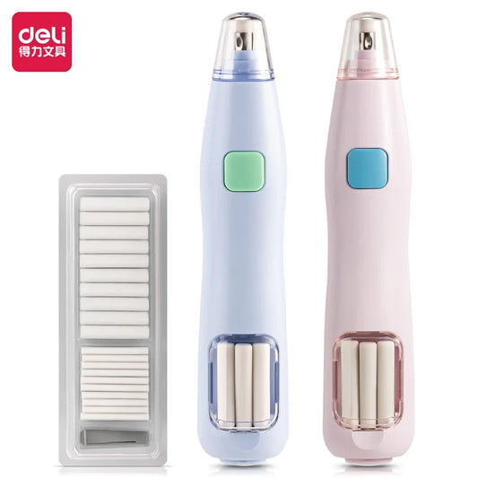 Deli Electric Eraser Pen — Automatic Sketch & Drawing Eraser with Refill Batteries for Kids