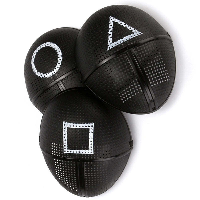 Halloween Cosplay Disguise Mask - Triangle, Circle & Square Full Face Mask for Film-Themed Costume Parties