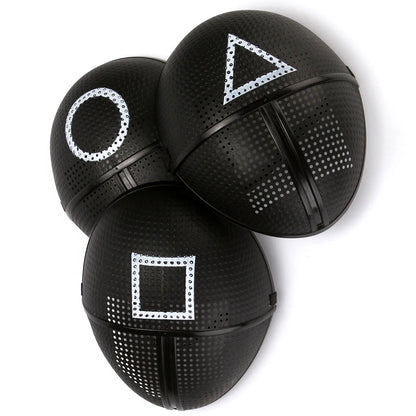 Halloween Cosplay Disguise Mask - Triangle, Circle & Square Full Face Mask for Film-Themed Costume Parties