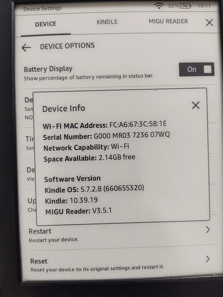 KPW2 Kindle Paperwhite 2 / Kindle 6th Gen with Backlight, Kindle 8th Gen without Backlight, E-Book Reader